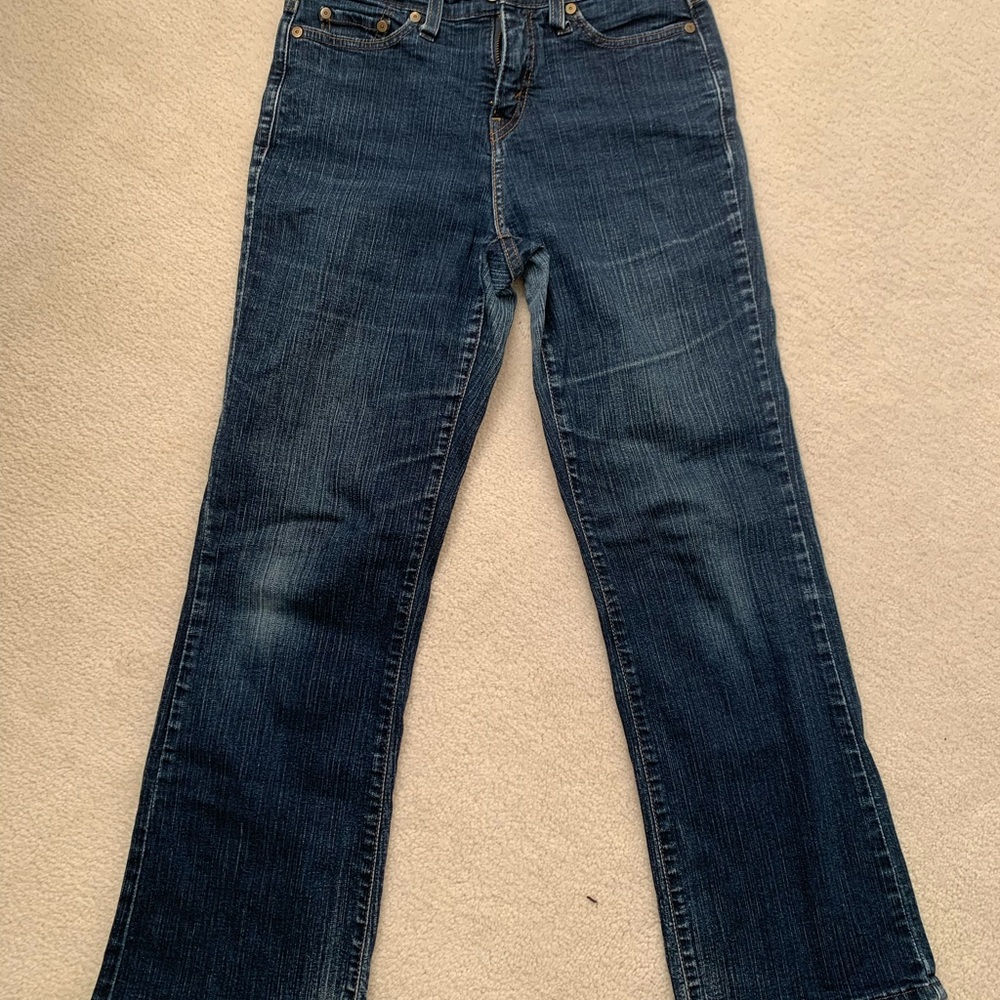 Levi's 512 Slimming Dark Blue Straight Leg Women's Jeans
